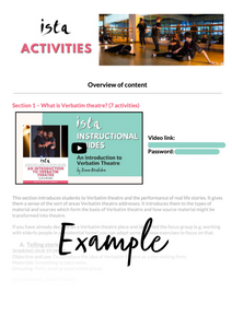 Digital instructional guides for theatre teachers: An introduction to Verbatim theatre